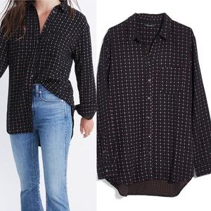 NWT  Madewell Oversized Ex-Boyfriend Shirt in Mayfair Foulard, size XS